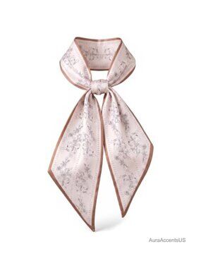 Silk Feel Scarf - 57in x 5.5in Versatile Purse Neck Headwear